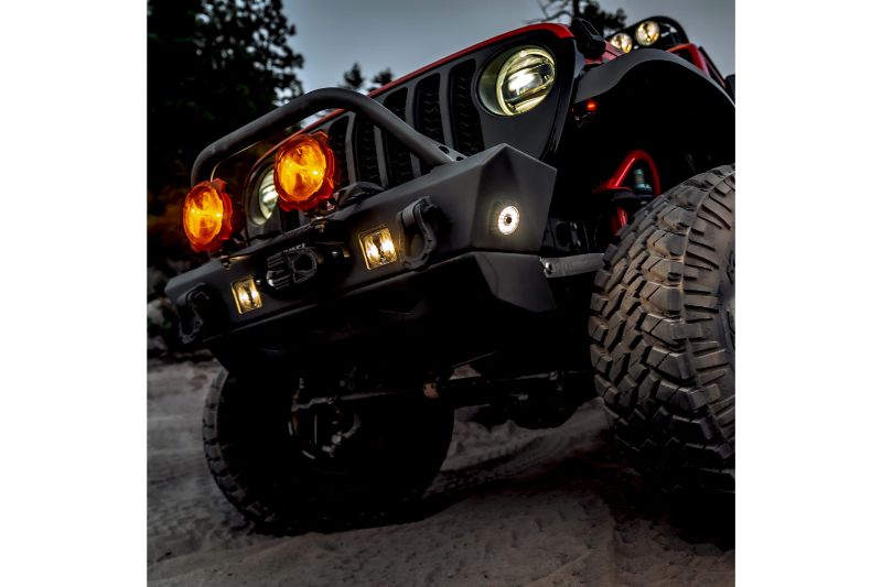 KC HiLiTES Cyclone V2 LED - Rock Light - 6-Light System - Clear - 5W Flood Beam