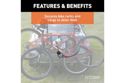 Multi-Use Cable Lock (6 x 3/8" Cable, Vinyl-Coated Braided Steel)