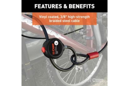 Multi-Use Cable Lock (6 x 3/8" Cable, Vinyl-Coated Braided Steel)