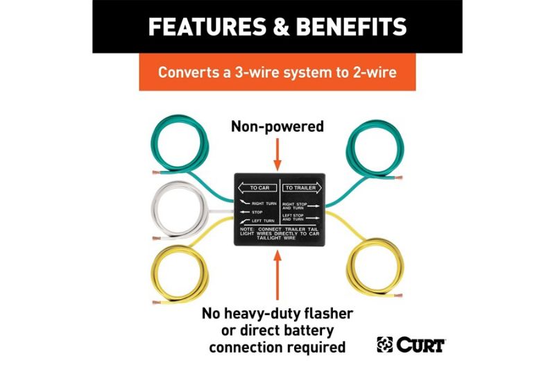 Non-Powered 3-to-2-Wire Taillight Converter (Bulk)