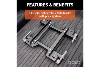 Puck System 5th Wheel Roller Adapter, 20K, Select Silverado, Sierra, 6.5 Bed