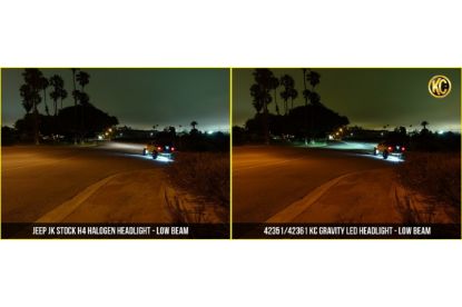 KC HiLiTES 7 Inch Gravity LED - Single Headlight - SAE, ECE - 40W Driving Beam - for 97-06 Jeep TJ
