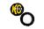 KC HiLiTES 8 Inch Light Cover - Soft Vinyl - Pair - Black with Yellow KC HID Logo