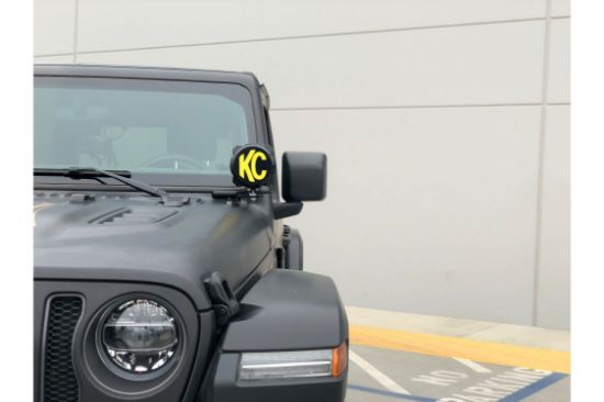 KC HiLiTES 6 Inch Pro6 Gravity LED - Pillar Mount - 2-Light System - 20W Spot Beam - for 18-23 Jeep JL, JT, 4xe