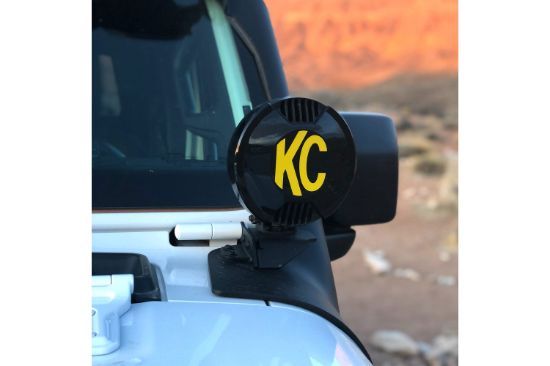 KC HiLiTES 6 Inch SlimLite LED - Light Shield, Hard Cover - Black