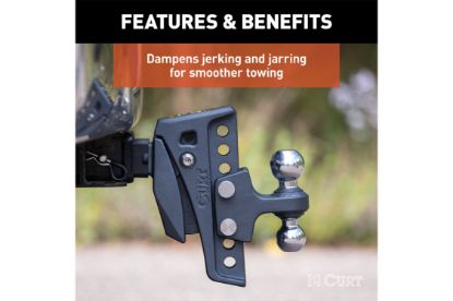 Rebellion XD Adjustable Cushion Hitch (2" Shank, 2", 2-5/16" Balls, 15K)