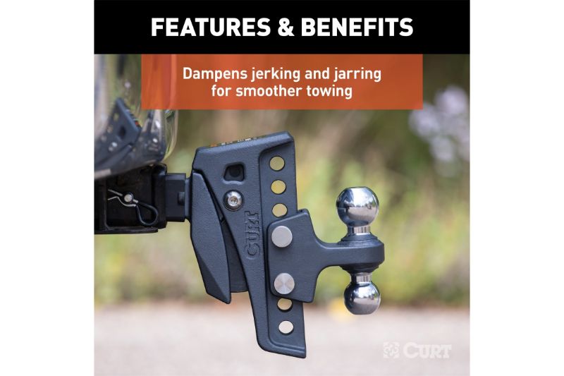 Rebellion XD Adjustable Cushion Hitch (2" Shank, 2", 2-5/16" Balls, 15K)