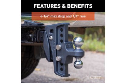 Rebellion XD Adjustable Cushion Hitch (2" Shank, 2", 2-5/16" Balls, 15K)