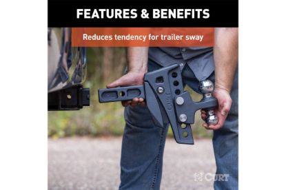 Rebellion XD Adjustable Cushion Hitch (2" Shank, 2", 2-5/16" Balls, 15K)