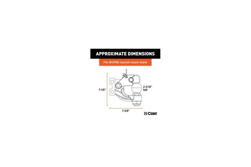Replacement Channel Mount Ball & Pintle Hitch (2-5/16" Ball, 20,000 lbs.)