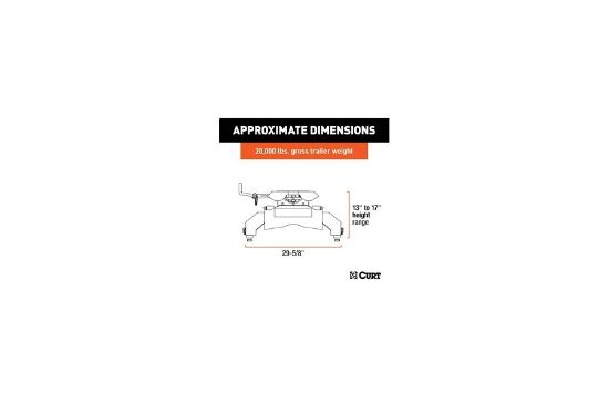 Q20 5th Wheel Hitch, Select Silverado, Sierra 2500, 3500 HD, 8 Bed Puck System