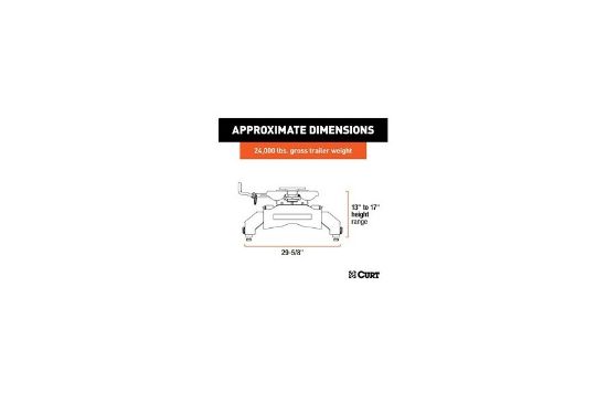 Q24 5th Wheel Hitch, Select Silverado, Sierra 2500, 3500 HD, 8 Bed Puck System