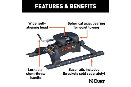 Q25 5th Wheel Hitch with Rails