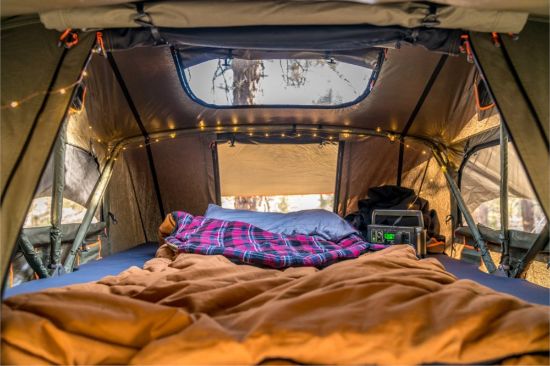 ROAM Vagabond Rooftop Tent - XL - Forest Orange - With Annex