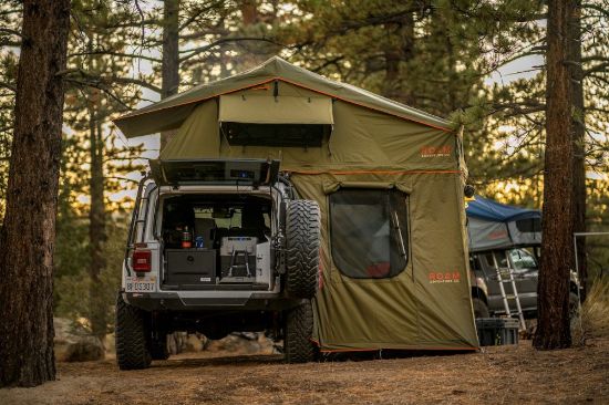 ROAM Vagabond Rooftop Tent - XL - Forest Orange - With Annex