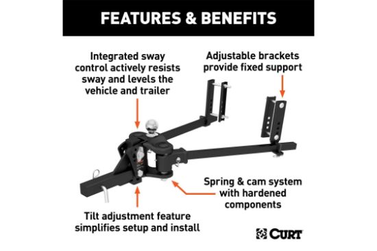 TruTrack 4P Weight Distribution Hitch with 4x Sway Control, 8-10K