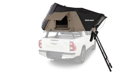 rhino rack roof top tent 2 person folding hardshell