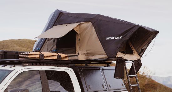 rhino rack roof top tent 2 person folding hardshell