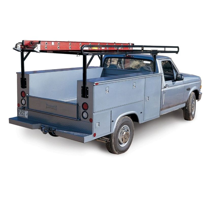 weather guard service body rack steel gloss black finish