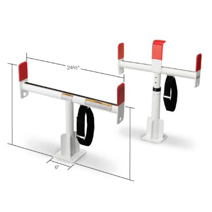 weather guard service body rack aluminum white finish