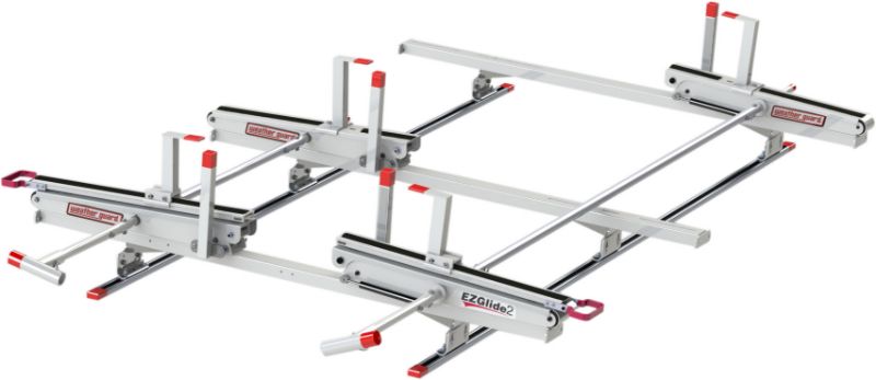 weather guard ezglide2 extended drop down for mid roofhigh roof van short ladder dual drop down kit 