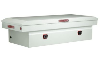Picture of Weather Guard Model 116-3-04 Saddle Box, Steel, Full Extra Wide, White, 15.5 cu ft