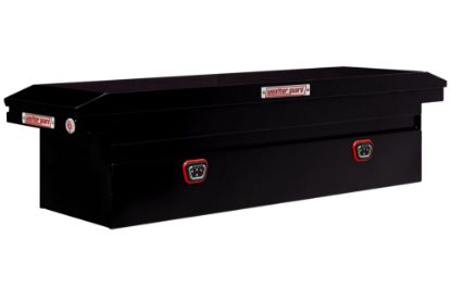 Picture of Weather Guard Model 120-5-04 Saddle Box, Steel, Full Low Profile, Gloss Black, 11.0 cu ft