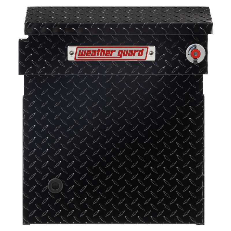 weather guard model 123 5 04 saddle box aluminum full deep gloss black 150 cu ft