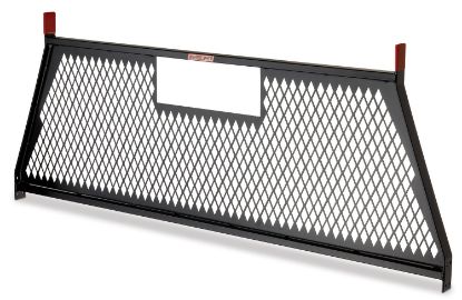 weather guard full size diamond punched cab protector screen steel gloss black finish