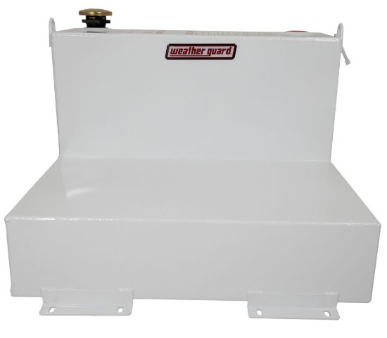 weather guard transfer tank mini l shape 50 gallon steel white finish