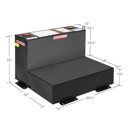 weather guard transfer tank mini l shape 50 gallon steel gloss black finish