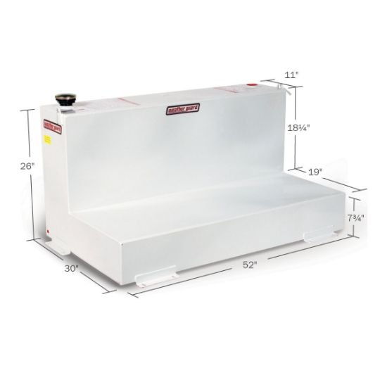 weather guard transfer tank l shape 90 gallon steel white finish