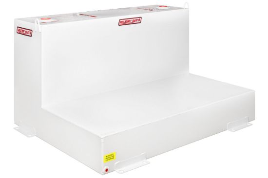 weather guard transfer tank l shape 110 gallon steel white finish