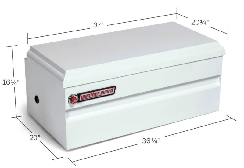 weather guard 37 inch chest steel white finish