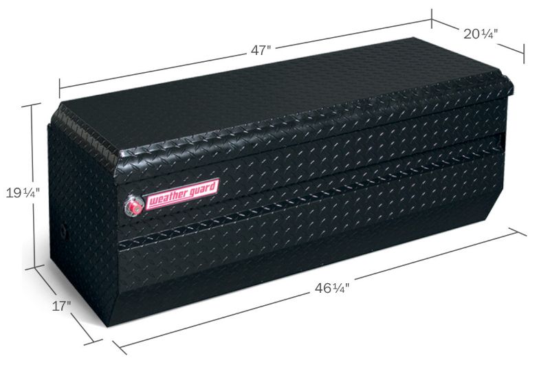 weather guard 47 inch chest alum textured matte black finish