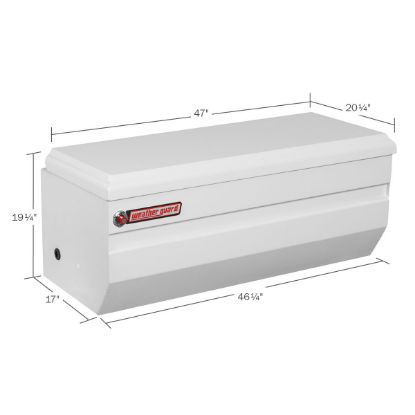 weather guard 47 inch chest steel white finish