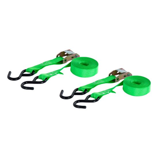 15 dark green cargo straps with s hooks 300 lbs 2 pack