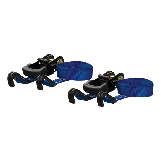 16 blue cargo straps with j hooks 733 lbs 2 pack