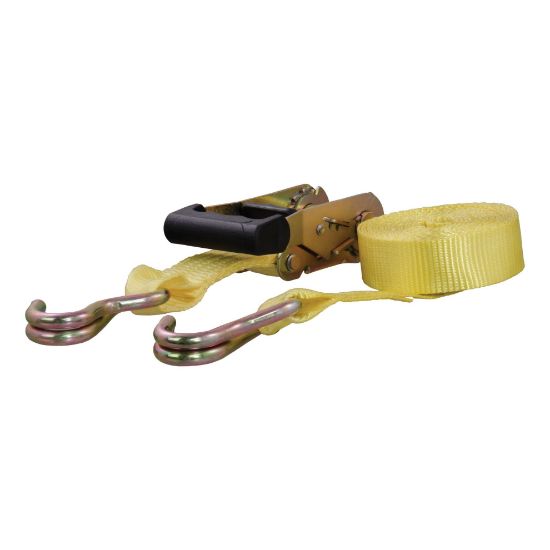 14 yellow cargo strap with j hooks 1667 lbs