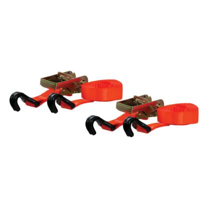 16 orange cargo straps with j hooks 1100 lbs 2 pack