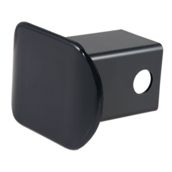 2 black plastic hitch tube cover