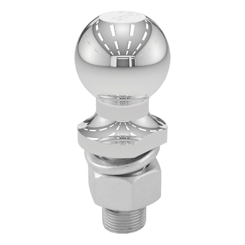 2 trailer ball 1 x 2 18 shank 6000 lbs chrome