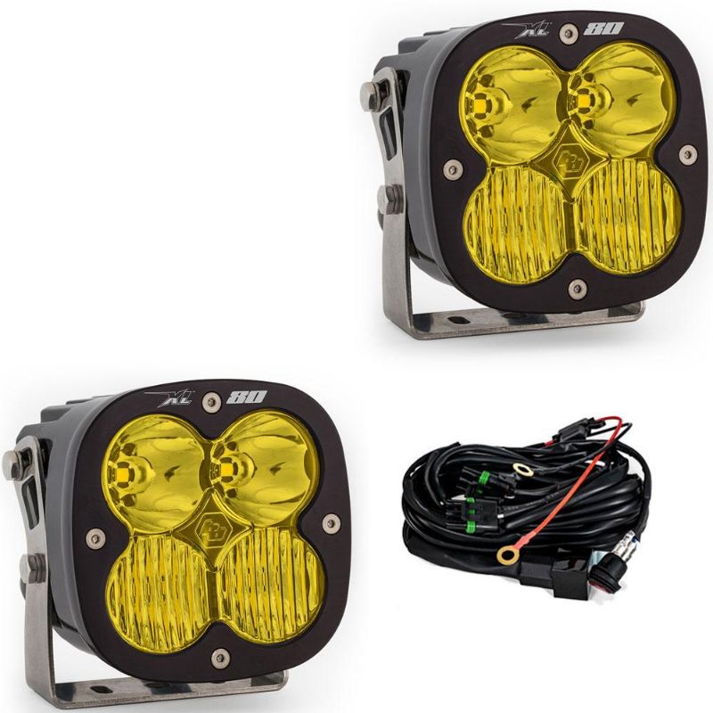 baja designs led light pods amber lens driving combo pattern pair xl80 series