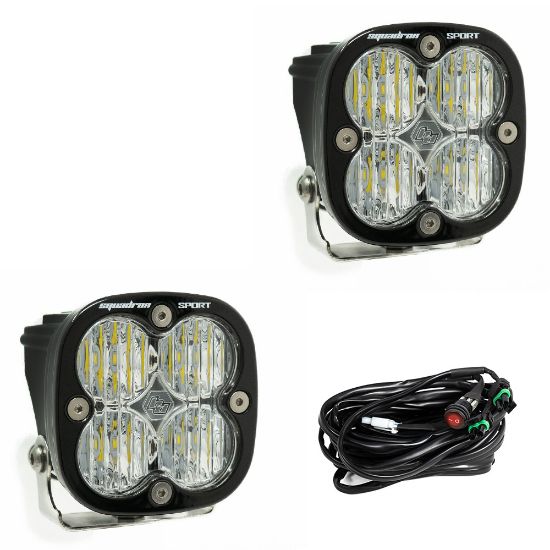 baja designs led light pods clear lens wide cornering pair squadron sport