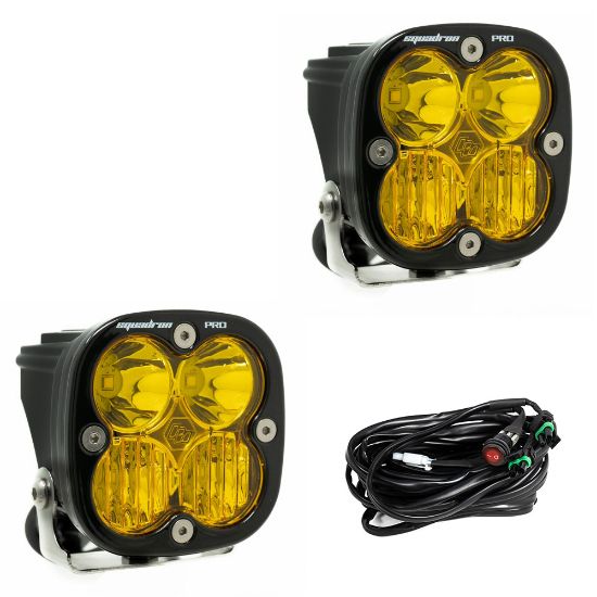 baja designs led light pods amber lens driving combo pattern pair squadron pro series