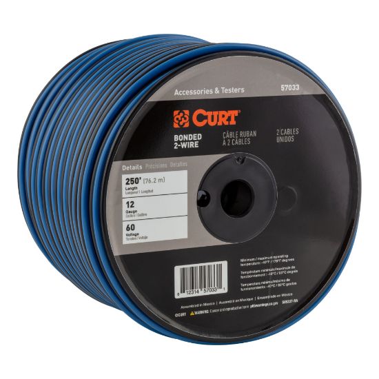 curt automotive primary wire 2 bond black blue 250 spool