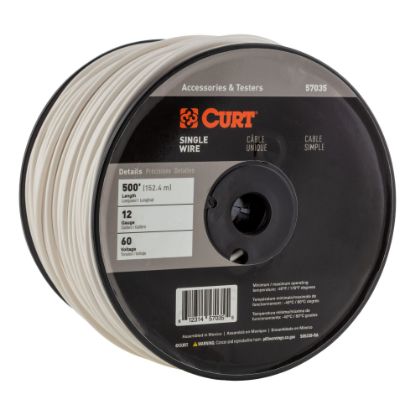 Picture of Curt Automotive Primary Wire, White 500' Spool