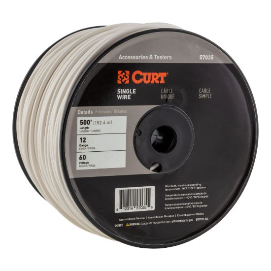 curt automotive primary wire white 500 spool