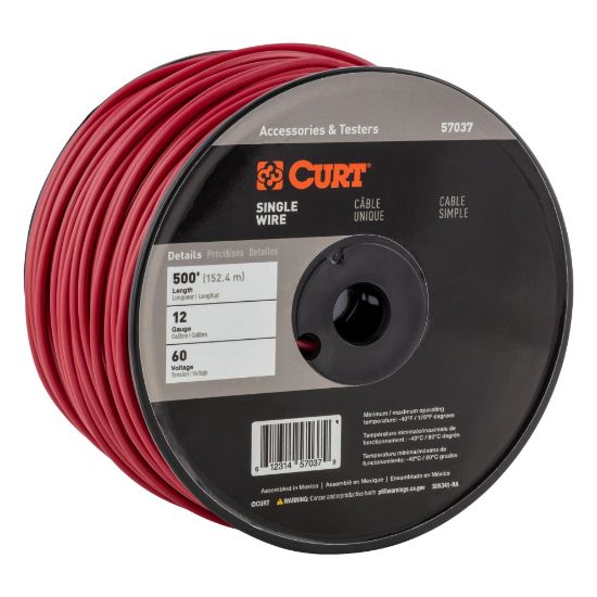 curt automotive primary wire red 500 spool