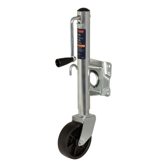 curt marine trailer jack with 6 wheel 1000 lbs 10 travel